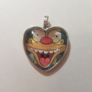 Krusty Clown Upcycled Comic Book Pendant Necklace